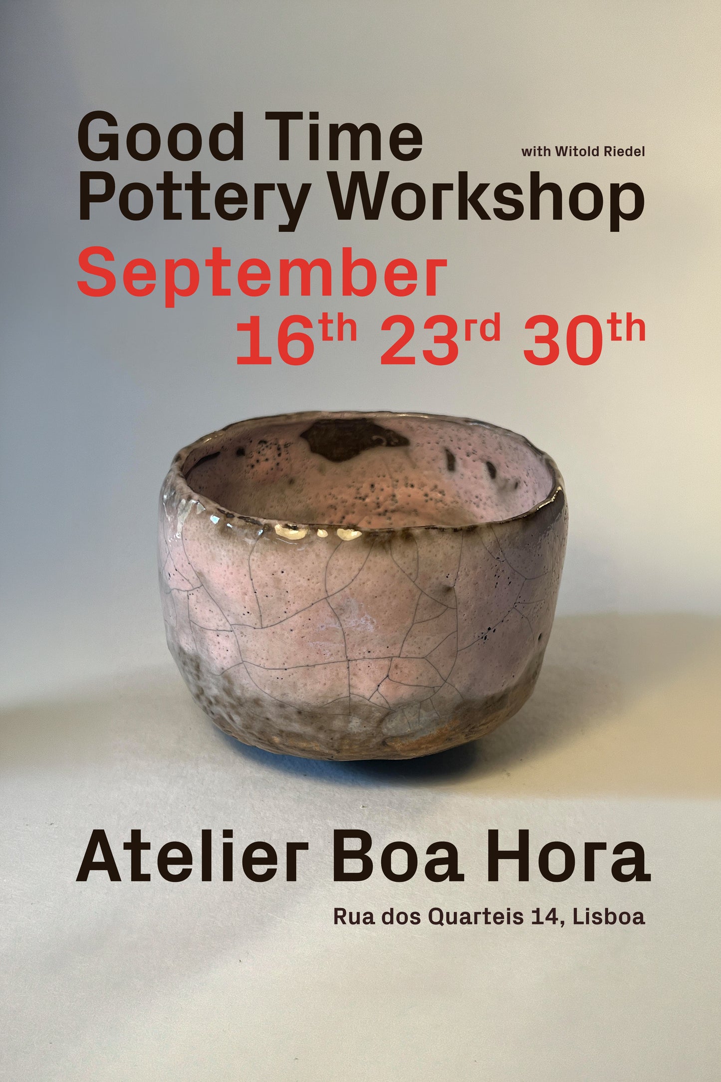 Good Time Pottery Workshop, September 2026. Three Wednesdays