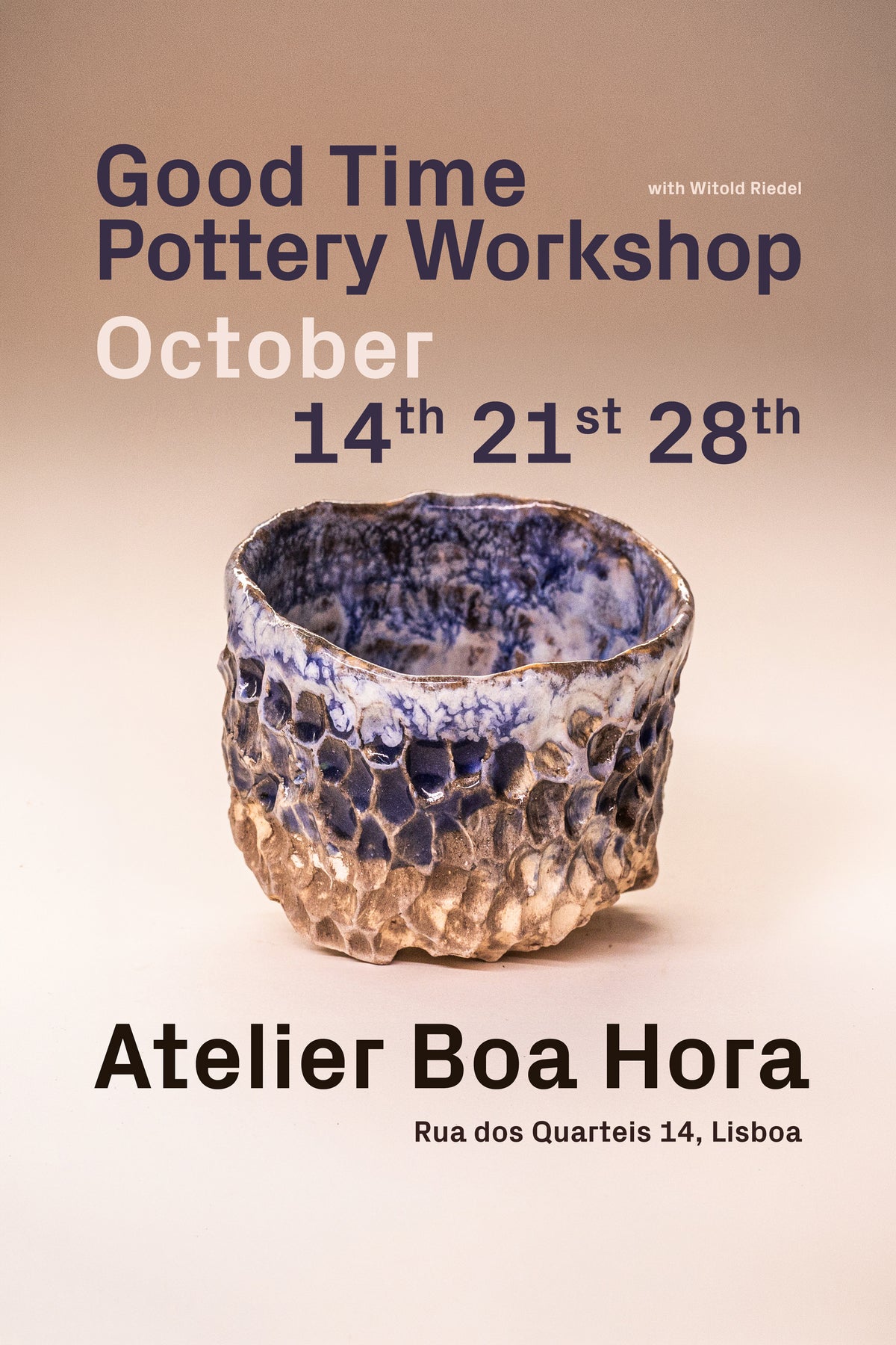 Good Time Pottery Workshop, October 2026. Three Wednesdays